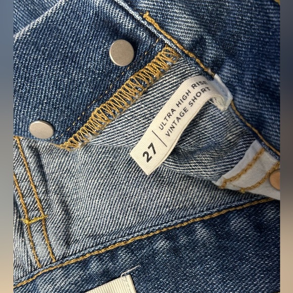 PacSun Blue Distressed Ultra High Rise Vintage Shorts Size 27 - Picture 9 of 9